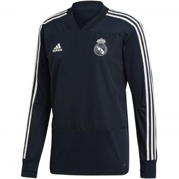 Adidas Real Entrenamiento Manga Larga Sudadera, Hombre, CW8649, Tech Onix/Black/Core White, Small
