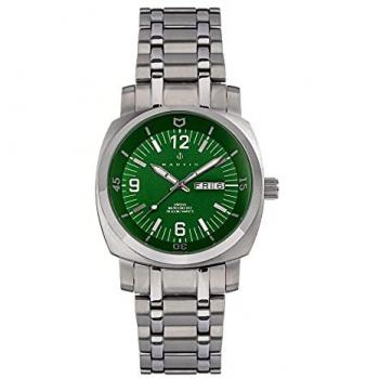 Nautis Stealth Green Stainless Steel Bracelet Watch with Day/Date - One Size