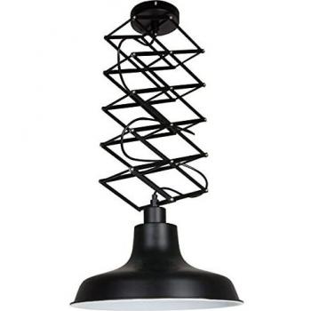 Lámpara Colgante Flex Cúpula Negra Mate de Acero 36 cm E27