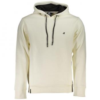 U.S. Polo Assn. Grand Polo Elegant Hooded Sweatshirt with Embroidery Details - 3XL, Male, White, Cotton