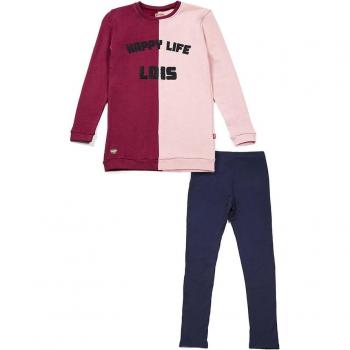 Conjunto de niña Lois 52088 multicolor en algodón, dos piezas