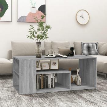 Mesa de centro madera contrachapada 100x50x40 cm en color Blanco, Negro, Gris y Sonoma - Mesita de Salón o Comedor o Auxiliar Mesa de Café