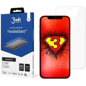Protector de Pantalla Híbrido 3MK FlexibleGlass para iPhone 12 Mini - Transparente - Resistencia 7H