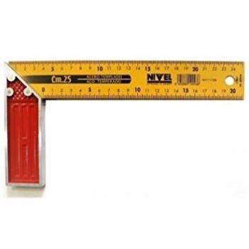 ESCUADRA MEDICION CARPINTERO ALUMINIO 250MM GRADUADA
