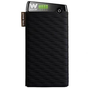 Woxter Power Bank 10500 SR - Alimentador portátil compatible con smartphones, tablets, reproductores MP3 y dispositivos USB, color negro
