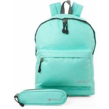 Mochila y Portatodo Turquesa -31x43x14cm- ITACA