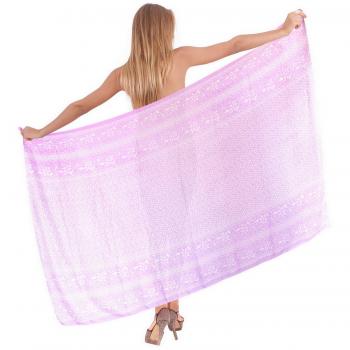 La LeeLa las mujeres de la gasa de Anthemion súper ligeros sarong falda violeta 88x42inch