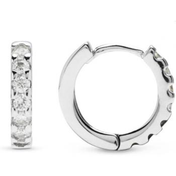 Pendientes Meri Essential de Luxenter en plata de ley 925 con baño de rodio y circonita brillante