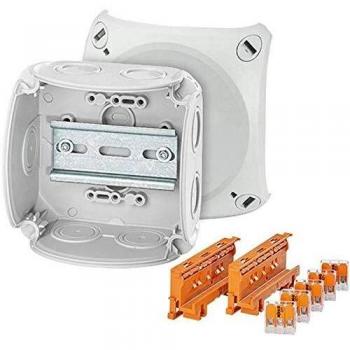 Hensel DK 0404 W Cable Junction Box with Wago Compact Connection Terminal, IP66, Polypropylene, 70x104x104mm