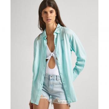 Camisa de mujer Philly turquesa Pepe Jeans
