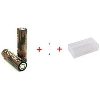 NICJOY 18650 de litio-ion recargable, 2 x 3.7v3400mAh de iones de litio, Flat Top capacidad real aplicable para LED Linterna lámpara del faro LED etc