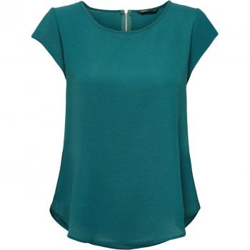 Only Onlvic Women's Short Sleeve Solid T-Shirt in Deep Teal