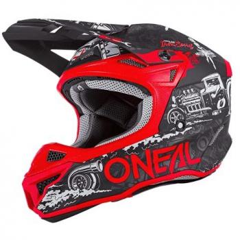 Casco de Motocross Oneal 5Series HR V.22 Negro Rojo XL