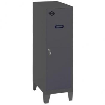 Taquilla Vestuario Pequeña SimonRack, 1015x400x500 mm, Armario Metálico Pequeño, Incluye Llave, Color Antracita