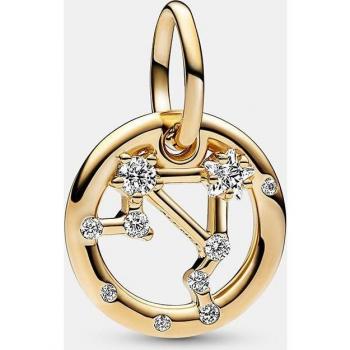 Pandora Libra Zodiac Necklace with Gold-Plated Pendant and Zirconia Details