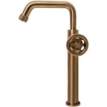 Grifo de lavabo alto Indus de cobre cepillado Essebagno
