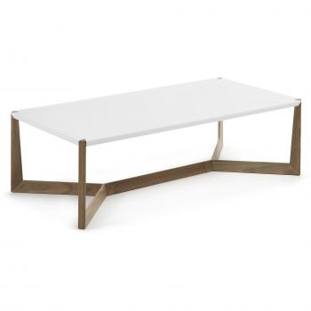 Kave Home Mesa Centro Quatro, natural y blanco