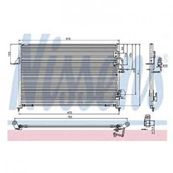 Condensador de aire acondicionado NISSENS 94808, sistema de aire acondicionado para vehículos, alta eficiencia en refrigeración, diseño optimizado para un mejor flujo de aire, fabricado con materiales de calidad para mayor durabilidad y resistencia a l