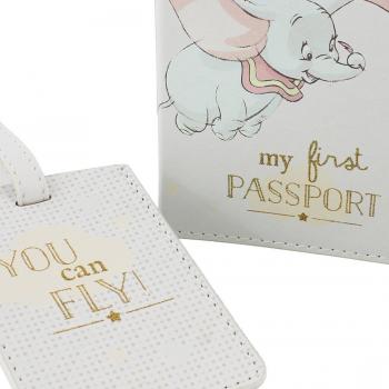 wdd Disney Dumbo Magical Beginnings - Funda para Pasaporte de bebé y Etiqueta de Equipaje en Caja DI282, 200 g, 1