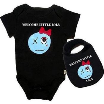 Les Petites Terreurs - Paquete cuerpo babero DDDG bienvenida personalizada - PER-PA-006-DDDG-Wel-PRS - 18-24 meses, Noir