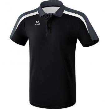 Erima Liga 2.0 Short Sleeve Polo Shirt for Children - Black / White / Dark Grey, Size 152 cm, Unisex