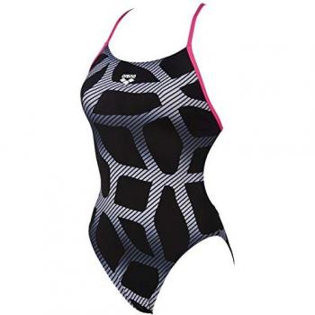 Arena Spider Booster Back Bañador, Negro