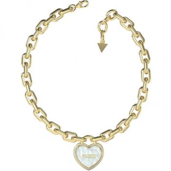Collar Guess Amami de acero dorado