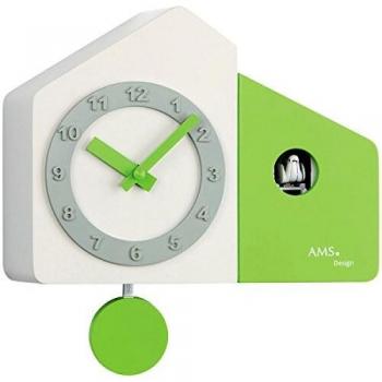 Reloj de Pared AMS 7395 con Péndulo Decorativo