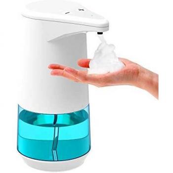 Aucma Dispensador de Desinfectante Manos, 350ml Dispensador Jabon Automático Sensor Sin Contacto con Impermeable IPX4, Recargable Dosificador Jabon Espuma para Cocina Baño