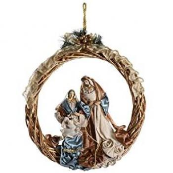 Belén de Navidad DKD Home Decor Azul Dorado Corona 30 x 5 x 30 cm 50 x 10 x 57 cm Estándar
