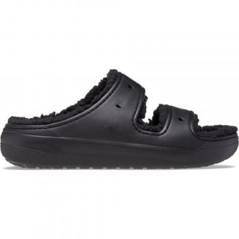 Crocs Classic Cozzzy Sandal - Black/Black, Size UK 10 (EU 45, M11)