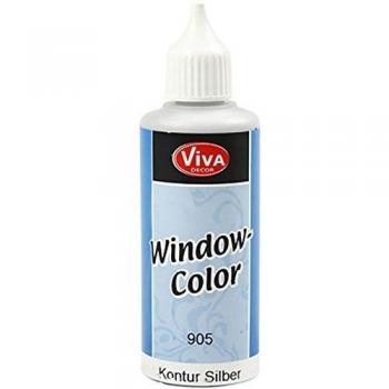 Window Color - bordes, plata, 80ml