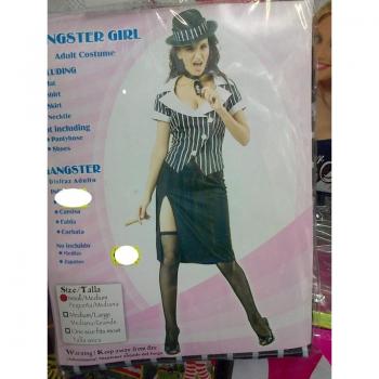Disfraz de Gangster para Mujer Adulta con Rayas