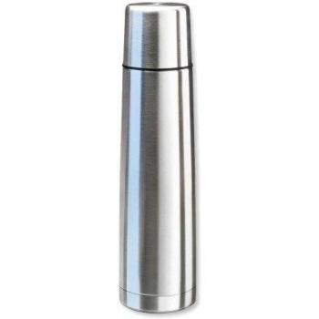 Isosteel VA-9554Q - Termo de vacío con vaso y sistema de apertura y cierre rápido, 0,9 L, acero inoxidable 18/8, color plateado