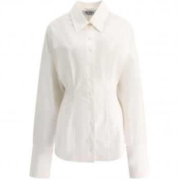 The Attico Women's Cotton Shirt in White | Size XS | 247WCH28C052001