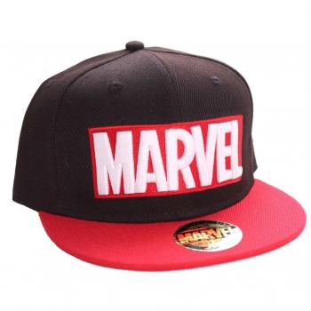 Marvel Logo Snapback Cap negro/rojo