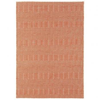 Alfombra salon sala de estar Carpet moderno Design SLOAN STREIFEN RUG 55% Algodón 45% Lana 160x230 cm Rectangular Orange | Alfombras barata online comprar