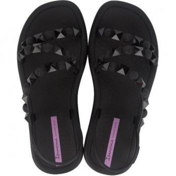 Ipanema Chanclas Meu Sol Flatform Negro con Detalle de Lila
