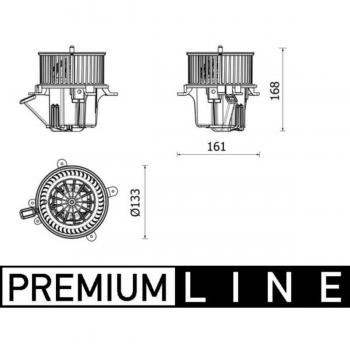 Ventilador interior MAHLE AB 282 000P, Ventilador habitáculo MAHLE ORIGINAL AB 282 000P