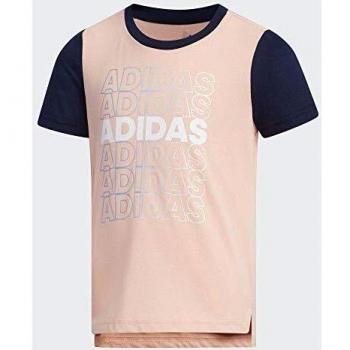 adidas LG Cot tee Camiseta, Unisex niños, rosbri/Maruni/Maruni, 134