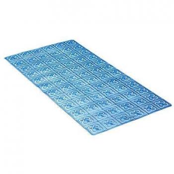 Tatay Alfombra de Bañera Antideslizante de PVC con Ventosas, Resistentes a Moho y Microbios, Anti-Bacteriano, Diseño BCN, Color Azul, Medidas 72 x 36cm