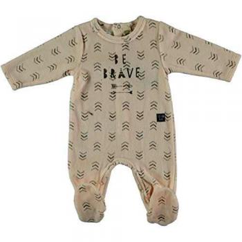 COTTON FISH Pelele Rosa Be Brave Flechas Niña 240Gr 80% Algodón 20% Polyester Velour Talla 6M