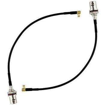 BNC hembra a MCX Plug ángulo recto masculino cable adaptador 2 Paquete