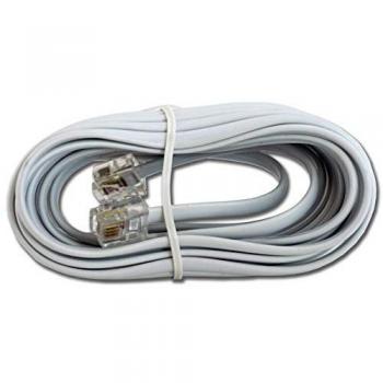 Gembird TC6P4C-5M Cable telefónico - Cable para teléfonos fijos Color Blanco