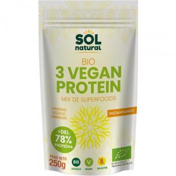 Proteína Vegana 3 Bio 250g Sol Natural