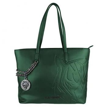 Eco-Friendly Dark Green Polyethylene Shoulder Bag for Women