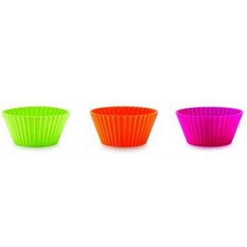 Lékué Classic - Bases para Magdalenas, 7 cm, 12 Unidades, Multicolor