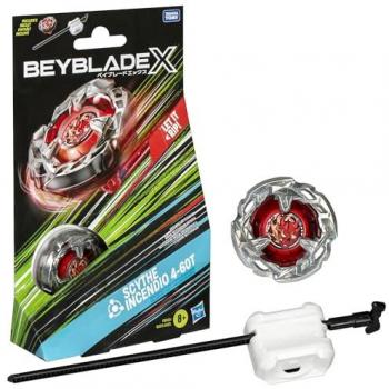 Beyblade X Scythe Incendio 4-60T Paquete de Inicio con Toupie de Competición Equilibrio y Lanzador