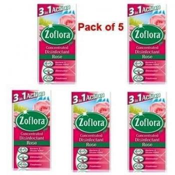 Zoflora concentrado desinfectantes rosa 300918 - Lote de 5 x 5 - embalaje puede variar