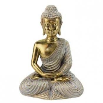Figura Decorativa Buda Romimex Dorado 13 x 18 x 9 cm
